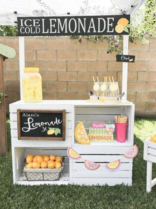 Kid's Lemonade Crate Stand